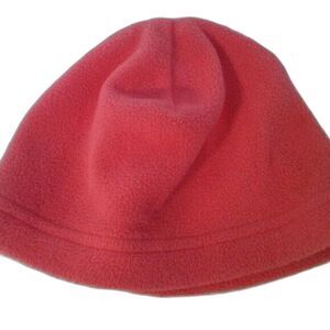 London Fog Fleece Beanie Hat Toddler Size 3T Coral Color Excellent Condition